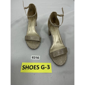 Womans Dream Pairs Luckyy Strappy Formal Sandals 7 Gold Open Toe Buckle Heel